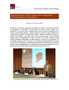 Acto de presentación del libro `Políticas para la competitividad``
