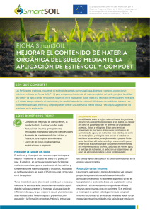 MEjOrar El CONTENIdO dE MaTErIa OrgáNICa dEl