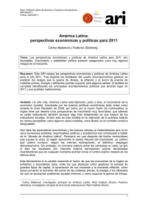 América Latina: perspectivas económicas y políticas para 2011
