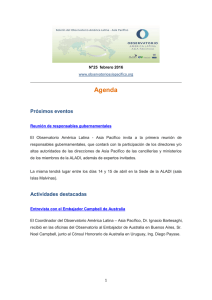 Agenda - Observatorio América Latina
