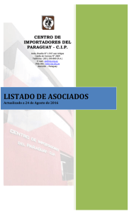 LISTADO DE ASOCIADOS - Centro de Importadores del Paraguay