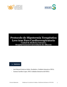 Protocolo Hipotermia - Complejo Hospitalario Universitario de