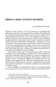 MÉXICO: CRISIS Y POLÍTICA EXTERIOR