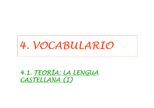 4 1 VOCABULARIO lengua castellana I