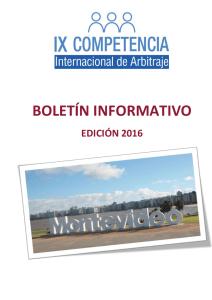 Boletín informativo Montevideo 2016