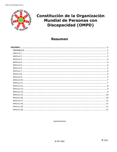 Constitución de la Organización Mundial de Personas con