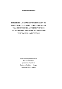 estudio de los cambios virológicos y de inmunidad celular en tejido