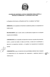Acuerdo de asistencia judicial en materia penal entre la República