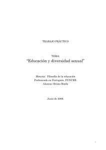 Educación y diversidad sexual