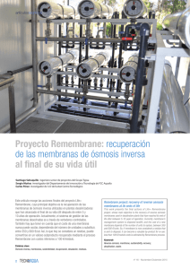 Proyecto Remembrane: recuperación de las membranas de
