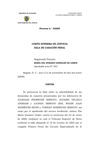 Proceso n.° 32600 CORTE SUPREMA DE JUSTICIA SALA DE