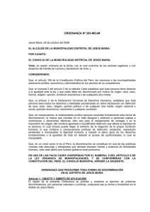 ordenanza nº 285-mdjm - Municipalidad de Jesús María