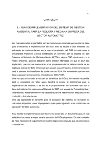 CAPITULO V 5.- GUIA DE IMPLEMENTACION DEL SISTEMA DE