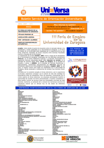 boletín universa abril - Universidad de Zaragoza