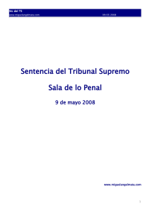 Sentencia del Tribunal Supremo Sala de lo Penal