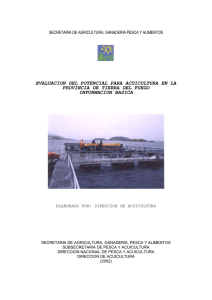 Evaluación del potencial para acuicultura en la provincia de Tierra