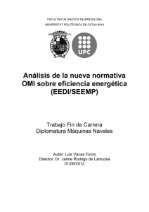 Análisis de la nueva normativa OMI sobre eficiencia energética