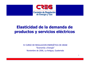 Elasticidad de la demanda de productos y servicios eléctricos