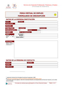formulario de participación - Servicio de Inserción Profesional