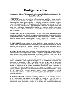 Código de ética - Ayuntamiento de Ciudad Valles