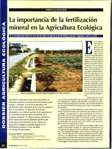 La importancia de la fertilización mineral en la Agricultura Ecológica