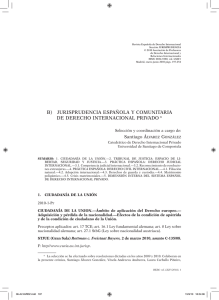 Jurisprudencia española y comunitaria de Derecho internacional