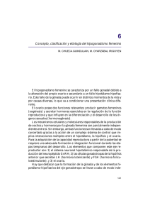 Concepto, clasificación y etiología del hipogonadismo femenino