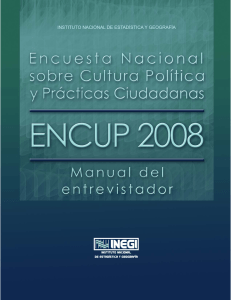 ENCUP 2008. Manual del entrevistador