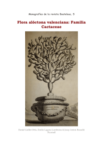 Flora alóctona valenciana: familia Cactaceae