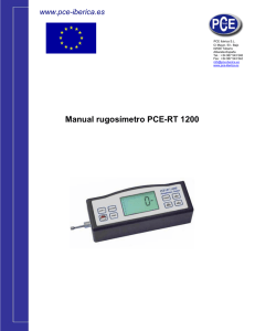 Manual rugosímetro PCE-RT 1200