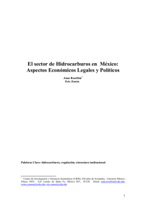 El sector de Hidrocarburos en México: Aspectos