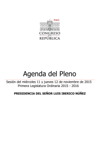 Destacados 10-Nov-2015 10-Nov-2015 Agenda del Pleno de la