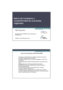 Matriz de transporte y competitividad de economías regionales