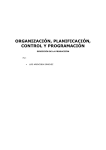 organización, planificación, control y programación