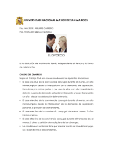 UNIVERSIDAD NACIONAL MAYOR DE SAN MARCOS EL DIVORCIO