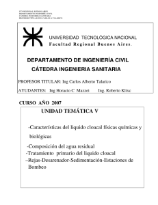 Unidad V Líquido Cloacal - Ingeniería Civil