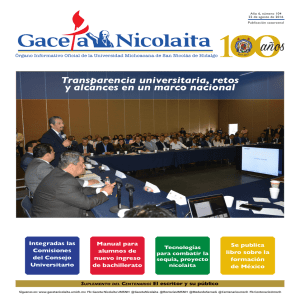 UMSNH hoy - Gaceta Nicolaita - Universidad Michoacana de San