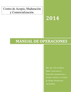 Manual de Operaciones del Centro Acopio de Mango
