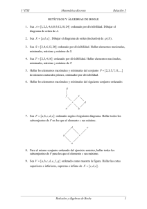 RELACIÓN Retículos y álgebras de Boole