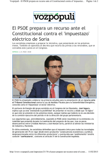 El PSOE prepara un recurso ante el Constitucional contra el