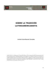 SOBRE LA TRADICIÓN LATINOAMERICANISTA