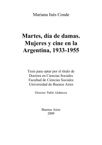 Martes, día de damas. Mujeres y cine en la Argentina, 1933