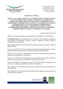 Nuevo Decreto de Embanderamiento N° 1994 – 2014