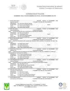 coordinacion de titulación examenes del 17 de octubre de 2016 al