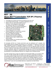 NXT - 2D Doors.NET™ Controlador TCP/IP 2 Puertas