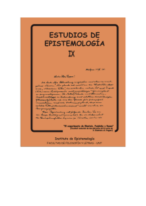 Estudios de Epistemología n°IX - Facultad de Filosofía y Letras