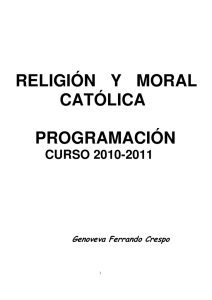 religión y moral católica programación