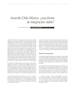 Acuerdo Chile-México:¿ una forma de integración viable?