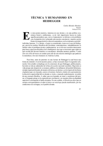 técnica y humanismo en heidegger - Portal electrónico de Revistas