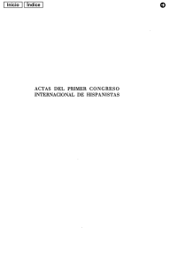 Actas del Primer Congreso Internacional de Hispanistas.